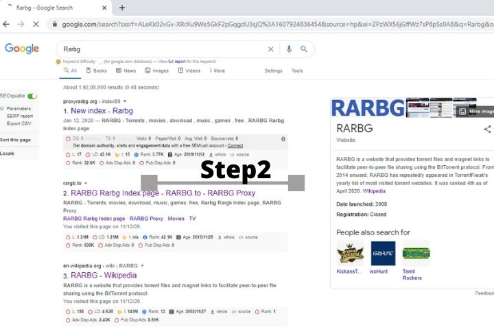 Rarbg-step 2