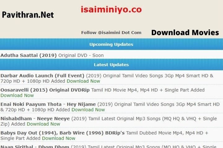 Isaimini | Download Latest HD Movies For Free (Updated 2023 )